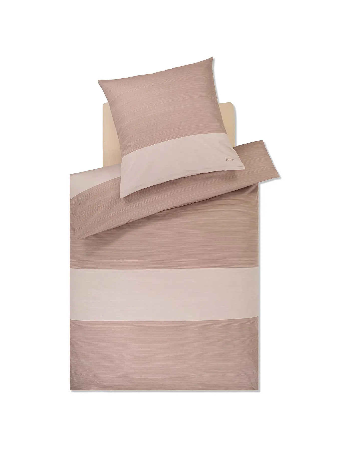 JOOP | Satin Bettwäsche SPLIT 70x90cm / 140x220cm Vanilla | beige